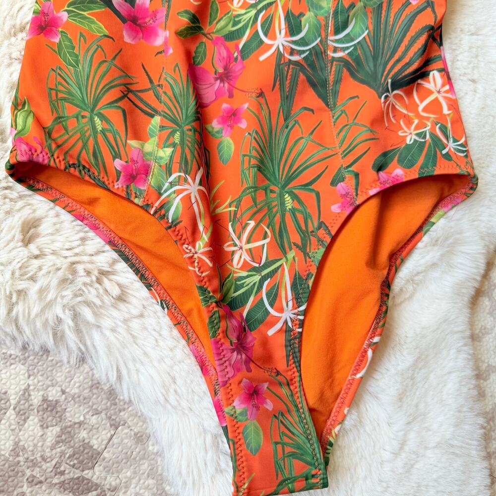 Tropical Floral One Piece Swimsuit - Picture 5 of 8
